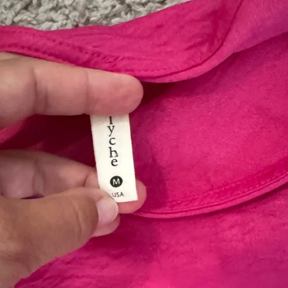 Tyche Fuchsia Short Sleeve Women's Top - Picture 2 of 2